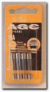 Littelfuse AGC10BP Agc Gls Fuse 5cds/pk 10a