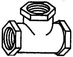 Picture of Brass Fittings TT12 Plastic Tee 1/2