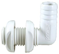 Picture of Attwood Marine 3879-3 90 Degree Plastic Thru-Hull Connector 1-1/8" ID White