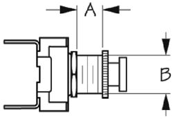 Picture of Sea-Dog Line 420416-1 Horn Button-1/2" dia.Hole Black