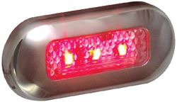 Picture of T-H Marine LED51824DP LED Oblong Courtesy Light with Stainless Steel Bezel