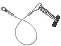 Picture of Attwood Marine 66202-3 Tethered 1/4" Spring-Loaded Clevis Pin Stainless Steel