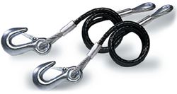 Picture of Tie Down Eng 59548 36" Safety Hitch Cables with S-Hooks - Black Vinyl Coated Pair