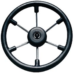 Picture of Seastar Solutions SW56811P Talon 14 Inch Marine Steering Wheel 6-Spoke Black