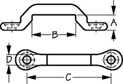 Picture of Sea-Dog Line 081261-1 Stainless Steel Tie Down Eye Straps (1 Pair)
