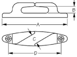 Picture of Sea-Dog Line 067360-1 Skene Chock Nyln 4-1/2in 1pr/c