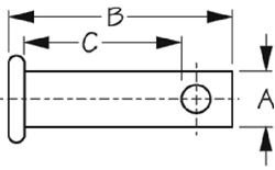 Picture of Sea-Dog Line 193610-1 Stainless Steel Clevis Pin 3/8" x 7/8"