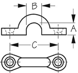 Picture of Sea-Dog Line 081311-1 Sea-Dog 0813111 Nylon Pad Eye, White, 5/cd