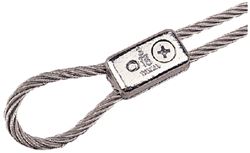 Picture of Sea-Dog Line 091852-1 Chrome Plated Zinc Cable Clamp 1/8"-3/16" Wire Rope Pair