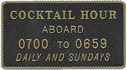 Picture of Bernard Engraving FP013 Cocktail Hour Plastic Sign