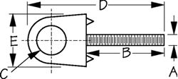 Picture of Sea-Dog Line 079135-1 Sea-Dog 0791351 Chrome Zinc Bow Eye - 3/8"