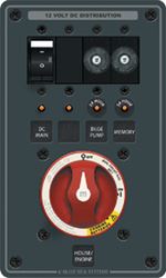 Picture of Blue Sea Systems 8690 Dual Bank Battery Management Panel Single Engine 350A