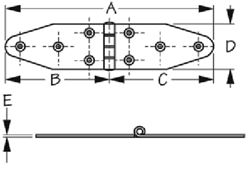 Picture of Sea-Dog Line 201620-1 Heavy-Duty Stamped Stainless Steel Strap Hinge 2-Pack