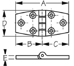 Picture of Sea-Dog Line 206530-1 Chrome Plated Zinc Door Hinge