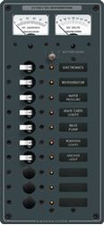 Picture of Blue Sea Systems 8082 DC 10 Position Toggle Circuit Breaker Panel with Meters