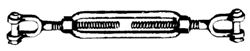 Picture of Chicago Brand 30793 Jaw and Jaw Turnbuckle 1/2" x 12" Hot Dip Galvanized