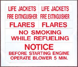 Picture of Bernard Engraving IL04 Red Safety Label Set