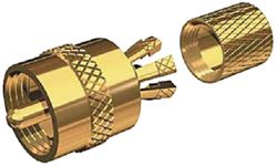 Picture of Shakespeare Antennas PL259CPG Gold Plated Solderless Coax Connector for RG-58 and RG-8X