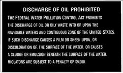 Picture of Bernard Engraving P204 Oil Discharge Plaque