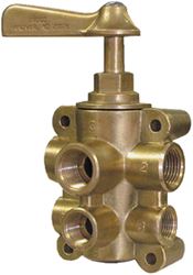 Picture of Groco FV65038 6-Port Fuel Valve 1/2" NPT Marine Dual Tank Selector