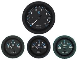Picture of Sierra 69726P  Eclipse Series Black Inboard 4 Set with Tachometer, Voltmeter, Oil Pressure & Water Temperature Gauges