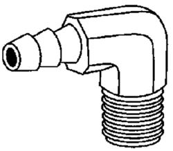 Picture of Brass Fittings 32041 Hose Barb Elbow 3/8 X 1/4