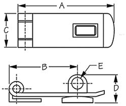 Picture of Sea-Dog Line 221135-1 Heavy Duty Swivel Hasp Flush Mount 304 Stainless Steel 3-1/8"
