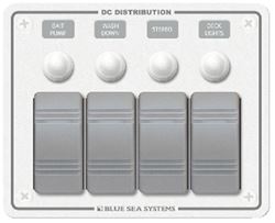 Picture of Blue Sea Systems 8272 Blue Sea Systems Contura Water Resistant 12V DC 4 Position Circuit Breaker Panel