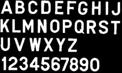Picture of Bernard Engraving PS30WK Letter White 3in Stick On Inki