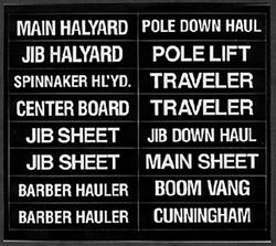 Picture of Bernard Engraving IL01 16-Piece Vinyl Safety Label Set for Sailboats