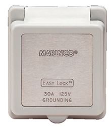 Picture of AFI 301ELCB Marinco Replacement Cap and Bezel Only For 301EL-B Power Inlet