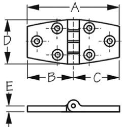 Picture of Sea-Dog Line 202530-1 Sea-Dog 2025301 Door Hinge, Black Nylon, 2/cd
