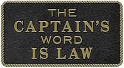 Picture of Bernard Engraving FP010 The Captain's Word Is Law
