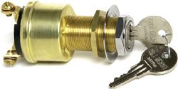 Picture of Cole Hersee M712BP 4-Position Ignition Switch with Brass Case