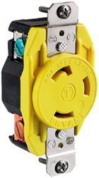 Picture of Hubbell HBL305CRR 30A 125V Locking Receptacle Yellow