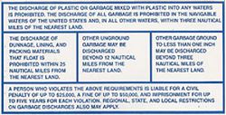 Picture of Bernard Engraving IL227 Pollution Prevention Label for Marine Vessels