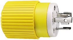 Picture of Hubbell HBL305CRP  Yellow 30A 125V Locking Plug