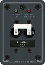 Picture of Blue Sea Systems 8077 AC Main Circuit Breaker Panel with Reverse Polarity Indicator