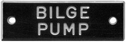 Picture of Bernard Engraving IP002 Bilge Pump Identi-Plate, 5 Pack