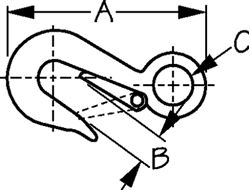 Picture of Sea-Dog Line 146305 Fast Eye Safety Snap Hook 1/8" 11,900 lb Capacity