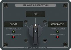 Picture of Blue Sea Systems 8367 AC Rotary Switch Panel 30A 2-Position 120V 2-Pole