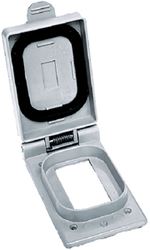 Picture of Hubbell CWP26CRW Weatherproof GFCI Receptacle Cover Plate, White