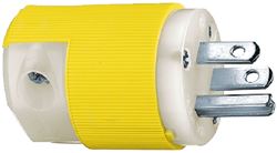Picture of Hubbell HBL52CM66C Yellow 15A 125V Insulgrip Wetguard Plug