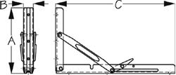 Picture of Sea-Dog Line 221355-1 Heavy-Duty Folding Table Support Brackets