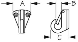Picture of Sea-Dog Line 672520-1 Fender Hook Chrome/Brass 7/16" line