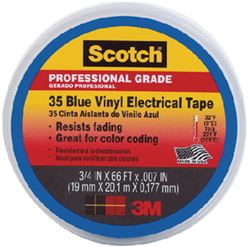 Picture of 3M 10836 Scotch #35 Vinyl Electrical Tape 3/4" x 66' Blue