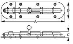 Picture of Sea-Dog Line 221255-1 SeaDog 2212551 Heavy Duty Barrel Bolt, Investment Cast 316 Stainless Steel