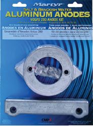 Picture of Martyr Anodes CM280KITA Martyr Aluminum Anode Kit For Volvo Penta 280 Engine (Contains 1-V18, 1-CM832598 and Fastening Hardware)