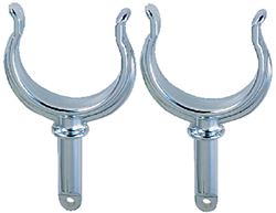 Picture of Perko 1262DP0CHR Ribbed Rowlock Horns, Chrome Plated, Pair
