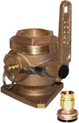 Picture of Groco SBV2000P 2" Safety Seacock with 1-1/2" Side Port and Adaptor